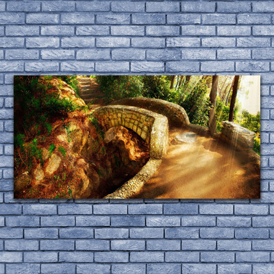 Quadro de vidro Arquitetura de árvores de ponte