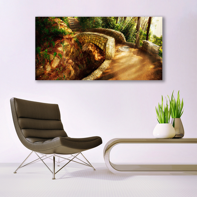 Quadro de vidro Arquitetura de árvores de ponte