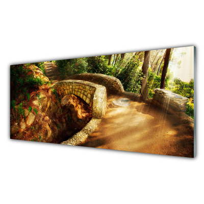 Quadro de vidro Arquitetura de árvores de ponte