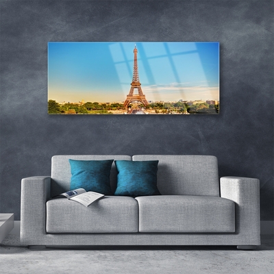Quadro de vidro Torre Eiffel Cidade de Paris
