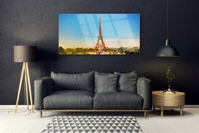 Quadro de vidro Torre Eiffel Cidade de Paris