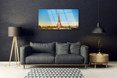 Quadro de vidro Torre Eiffel Cidade de Paris
