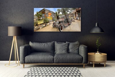 Pintura em vidro Arquitetura de carros antigos