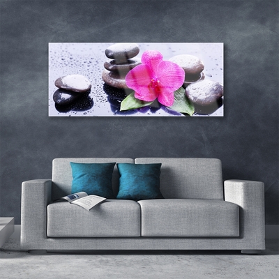 Pintura em vidro Arte de orquídeas florais