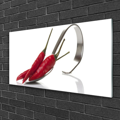 Quadro de vidro Cozinha Chili Spoon