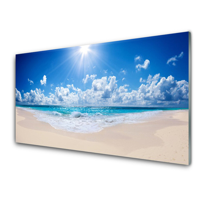 Quadro de vidro Praia Mar Sol Paisagem