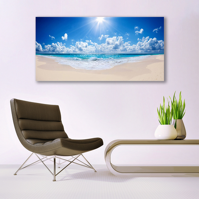 Quadro de vidro Praia Mar Sol Paisagem