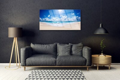 Quadro de vidro Praia Mar Sol Paisagem
