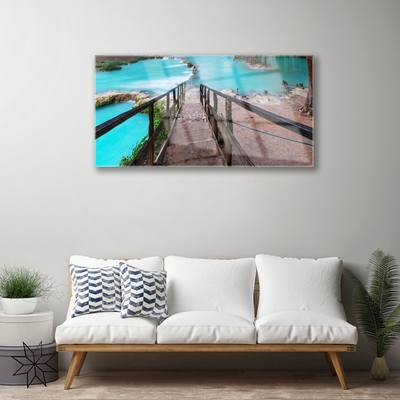 Pintura em vidro Arquitetura do Lago Stairs