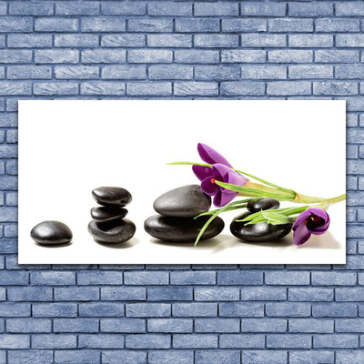 Quadro de vidro Arte com flores de açafrão