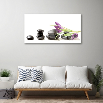 Quadro de vidro Arte com flores de açafrão