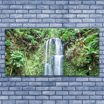Quadro de vidro Cachoeira Árvores Natureza