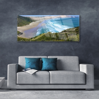 Quadro de vidro Paisagem de praia e mar