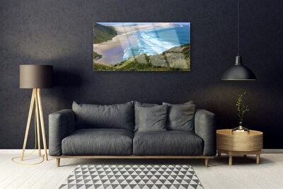 Quadro de vidro Paisagem de praia e mar