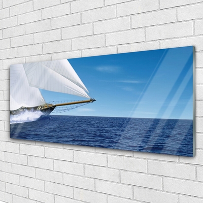 Quadro de vidro Paisagem do mar do barco