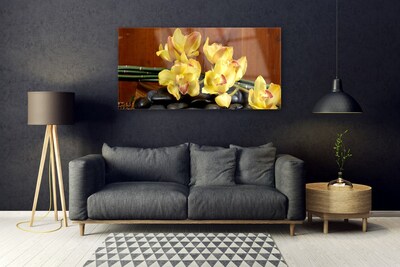 Quadro de vidro Planta de orquídea flor