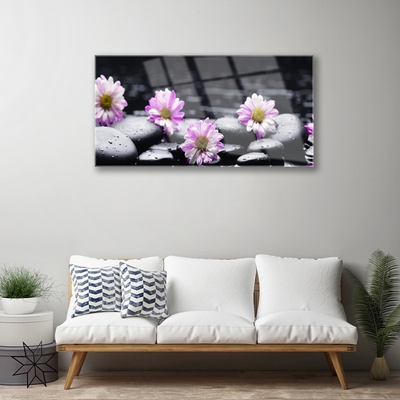 Pintura em vidro Planta de orquídea flor