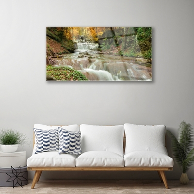 Quadro de vidro Cachoeira Floresta Natureza