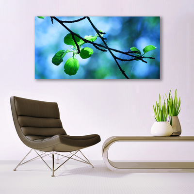 Pintura em vidro Ramo Folhas Planta Natureza