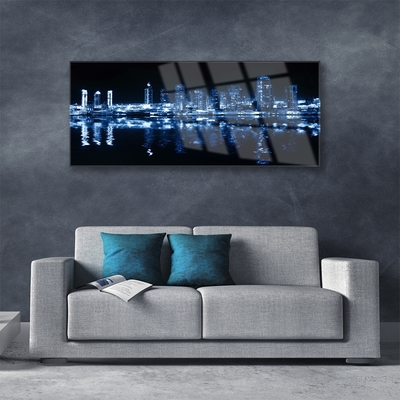 Pintura em vidro Arranha-céus Casas da Cidade