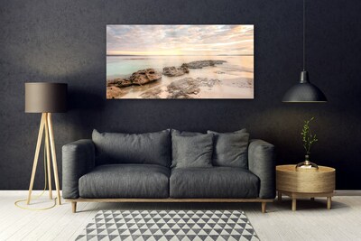 Quadro de vidro Paisagem de praia e mar