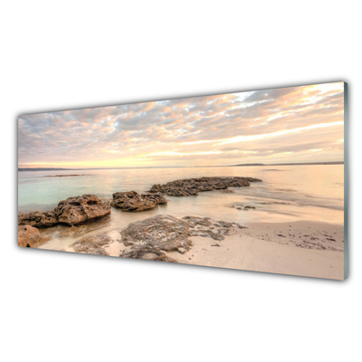 Quadro de vidro Paisagem de praia e mar