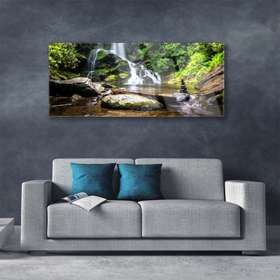 Quadro de vidro Cachoeira Floresta Natureza Riacho