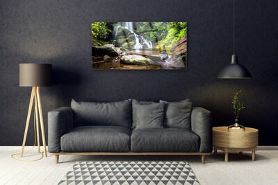Quadro de vidro Cachoeira Floresta Natureza Riacho