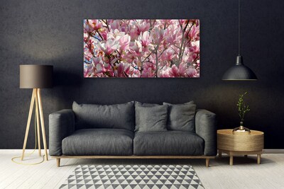 Pintura em vidro Ramos Flores Planta