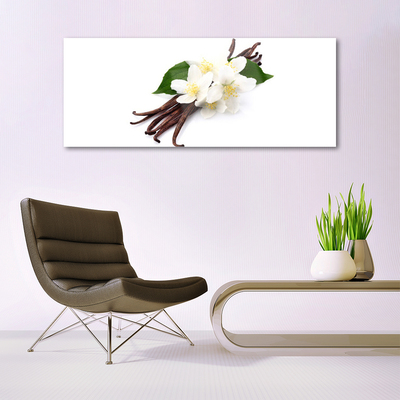 Quadro de vidro Fava de baunilha para a cozinha