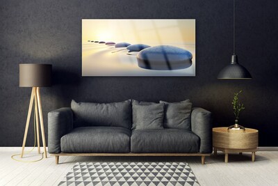 Pintura em vidro Pedras na água do spa