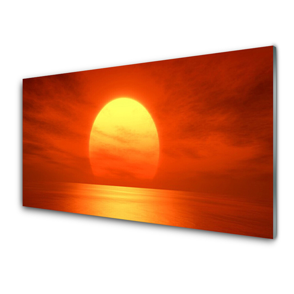 Quadro de vidro Pôr do sol no mar