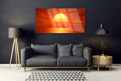 Quadro de vidro Pôr do sol no mar