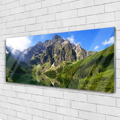 Pintura em vidro Montanhas Tatra Floresta Morskie Oko