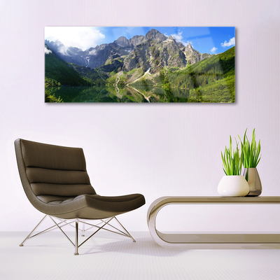 Pintura em vidro Montanhas Tatra Floresta Morskie Oko