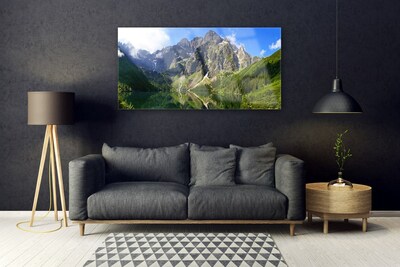 Pintura em vidro Montanhas Tatra Floresta Morskie Oko