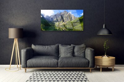 Pintura em vidro Montanhas Tatra Floresta Morskie Oko