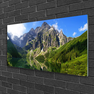 Pintura em vidro Montanhas Tatra Floresta Morskie Oko
