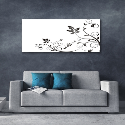 Quadro de vidro Plantas Abstratas Folhas