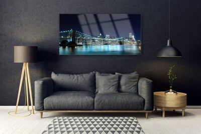 Quadro de vidro Noite de Arquitetura da Cidade da Ponte