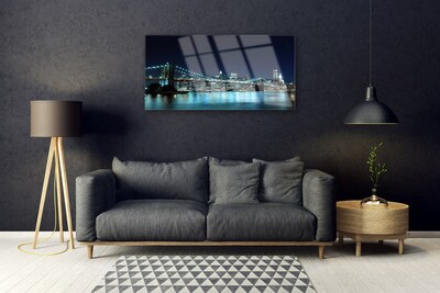 Quadro de vidro Noite de Arquitetura da Cidade da Ponte