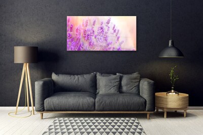 Pintura em vidro Girassóis de campo de lavanda