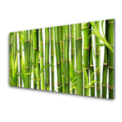 Pintura em vidro Brotos de bambu Folhas de bambu