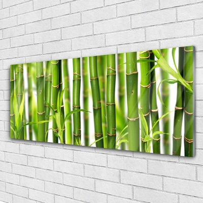 Pintura em vidro Brotos de bambu Folhas de bambu