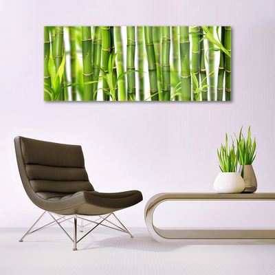 Pintura em vidro Brotos de bambu Folhas de bambu