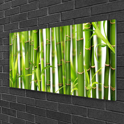 Pintura em vidro Brotos de bambu Folhas de bambu