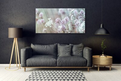 Quadro de vidro Natureza do Prado de Flores Silvestres