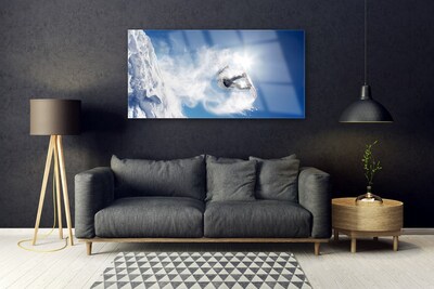 Quadro de vidro Esporte de snowboard Neve Inverno