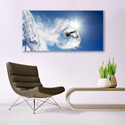 Quadro de vidro Esporte de snowboard Neve Inverno