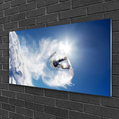 Quadro de vidro Esporte de snowboard Neve Inverno